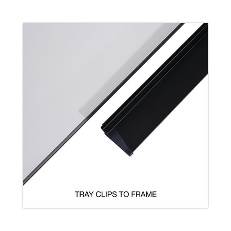Universal One 18"x24" Melamine Whiteboard, Black Frame UNV43630